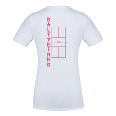 Pink Court Outline Back - Ladies Thumbnail