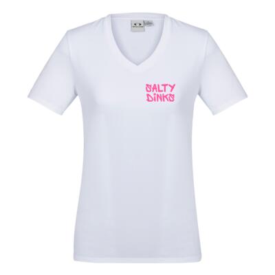 Pink Court Outline - Left chest Logo Ladies Thumbnail